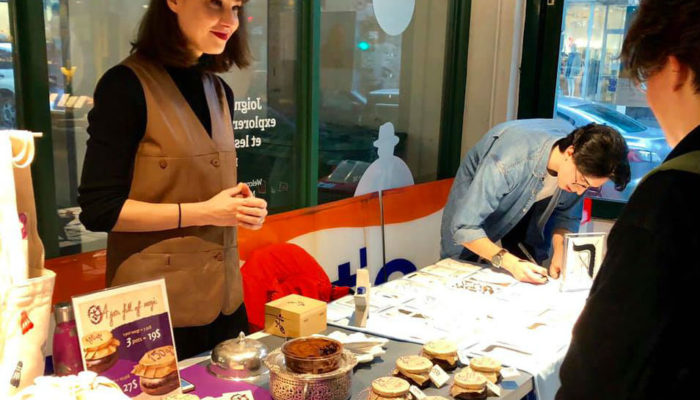 Le guichet de Weiner's au marché de Hanukkah le weekend dernier