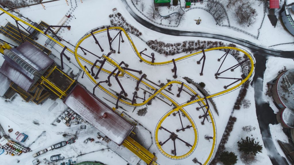 La Ronde - Six Flags dans la neige.