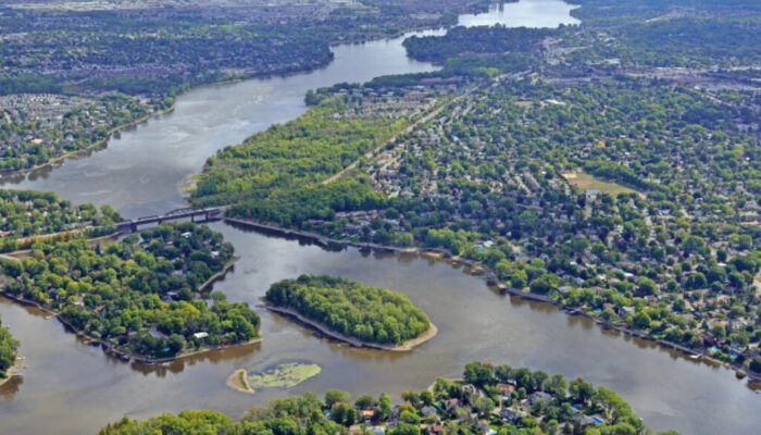 L'île s'appelle Île Ronde et se trouve au milieu de la Rivière-des-prairies, nichée entre Montréal et Laval. Image courtoisie de Conservation de la nature Canada